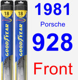 Front Wiper Blade Pack for 1981 Porsche 928 - Hybrid