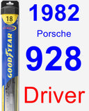 Driver Wiper Blade for 1982 Porsche 928 - Hybrid