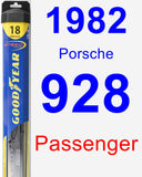 Passenger Wiper Blade for 1982 Porsche 928 - Hybrid