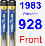 Front Wiper Blade Pack for 1983 Porsche 928 - Hybrid