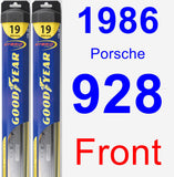 Front Wiper Blade Pack for 1986 Porsche 928 - Hybrid