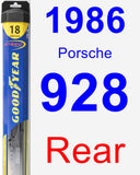 Rear Wiper Blade for 1986 Porsche 928 - Hybrid