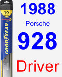 Driver Wiper Blade for 1988 Porsche 928 - Hybrid