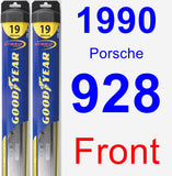 Front Wiper Blade Pack for 1990 Porsche 928 - Hybrid