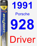 Driver Wiper Blade for 1991 Porsche 928 - Hybrid