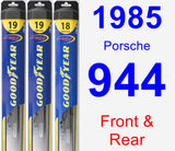 Front & Rear Wiper Blade Pack for 1985 Porsche 944 - Hybrid