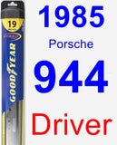 Driver Wiper Blade for 1985 Porsche 944 - Hybrid