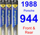 Front & Rear Wiper Blade Pack for 1988 Porsche 944 - Hybrid