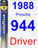 Driver Wiper Blade for 1988 Porsche 944 - Hybrid