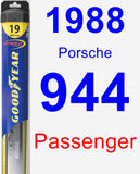 Passenger Wiper Blade for 1988 Porsche 944 - Hybrid