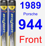 Front Wiper Blade Pack for 1989 Porsche 944 - Hybrid