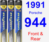 Front & Rear Wiper Blade Pack for 1991 Porsche 944 - Hybrid