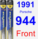 Front Wiper Blade Pack for 1991 Porsche 944 - Hybrid