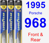 Front & Rear Wiper Blade Pack for 1995 Porsche 968 - Hybrid