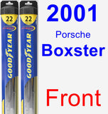 Front Wiper Blade Pack for 2001 Porsche Boxster - Hybrid