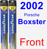 Front Wiper Blade Pack for 2002 Porsche Boxster - Hybrid