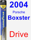 Driver Wiper Blade for 2004 Porsche Boxster - Hybrid