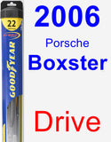 Driver Wiper Blade for 2006 Porsche Boxster - Hybrid