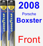 Front Wiper Blade Pack for 2008 Porsche Boxster - Hybrid