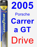 Driver Wiper Blade for 2005 Porsche Carrera GT - Hybrid