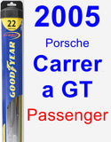 Passenger Wiper Blade for 2005 Porsche Carrera GT - Hybrid