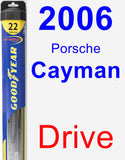 Driver Wiper Blade for 2006 Porsche Cayman - Hybrid