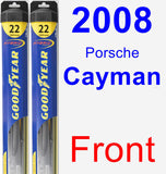 Front Wiper Blade Pack for 2008 Porsche Cayman - Hybrid