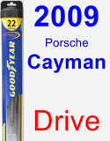 Driver Wiper Blade for 2009 Porsche Cayman - Hybrid