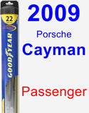 Passenger Wiper Blade for 2009 Porsche Cayman - Hybrid