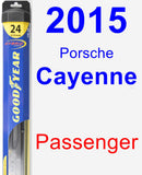 Passenger Wiper Blade for 2015 Porsche Cayenne - Hybrid