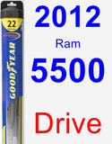 Driver Wiper Blade for 2012 Ram 5500 - Hybrid