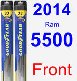 Front Wiper Blade Pack for 2014 Ram 5500 - Hybrid