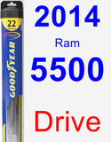 Driver Wiper Blade for 2014 Ram 5500 - Hybrid