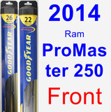 Front Wiper Blade Pack for 2014 Ram ProMaster 2500 - Hybrid