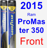 Front Wiper Blade Pack for 2015 Ram ProMaster 3500 - Hybrid