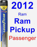 Passenger Wiper Blade for 2012 Ram Ram Pickup - Hybrid