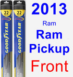 Front Wiper Blade Pack for 2013 Ram Ram Pickup - Hybrid