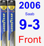 Front Wiper Blade Pack for 2006 Saab 9-3 - Hybrid