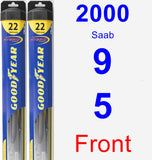 Front Wiper Blade Pack for 2000 Saab 9-5 - Hybrid