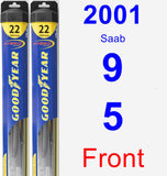 Front Wiper Blade Pack for 2001 Saab 9-5 - Hybrid