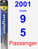 Passenger Wiper Blade for 2001 Saab 9-5 - Hybrid