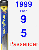 Passenger Wiper Blade for 1999 Saab 9-5 - Hybrid