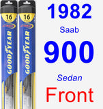 Front Wiper Blade Pack for 1982 Saab 900 - Hybrid