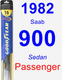 Passenger Wiper Blade for 1982 Saab 900 - Hybrid