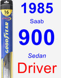 Driver Wiper Blade for 1985 Saab 900 - Hybrid