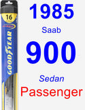 Passenger Wiper Blade for 1985 Saab 900 - Hybrid