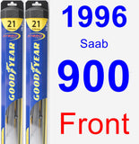 Front Wiper Blade Pack for 1996 Saab 900 - Hybrid