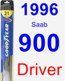Driver Wiper Blade for 1996 Saab 900 - Hybrid