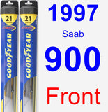 Front Wiper Blade Pack for 1997 Saab 900 - Hybrid