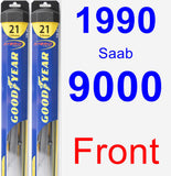 Front Wiper Blade Pack for 1990 Saab 9000 - Hybrid